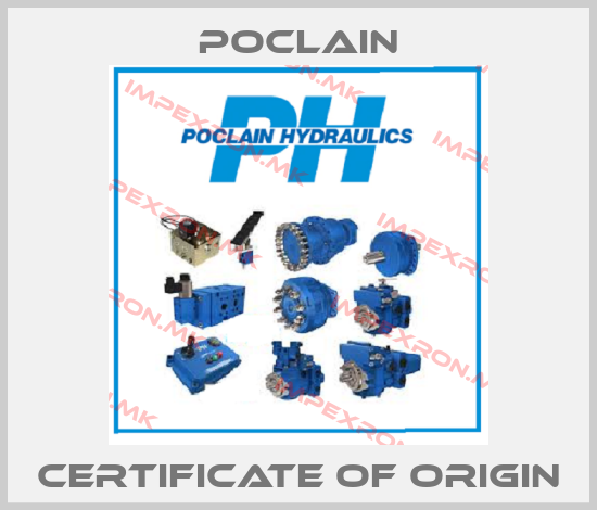 Poclain-Certificate of Originprice