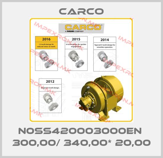 Carco-N0SS420003000EN  300,00/ 340,00* 20,00price