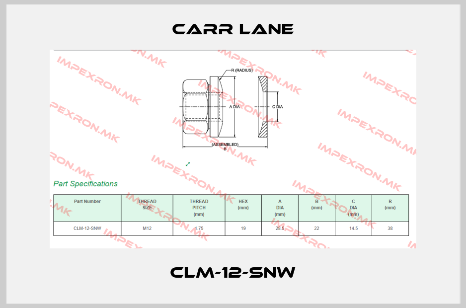 Carr Lane-CLM-12-SNWprice