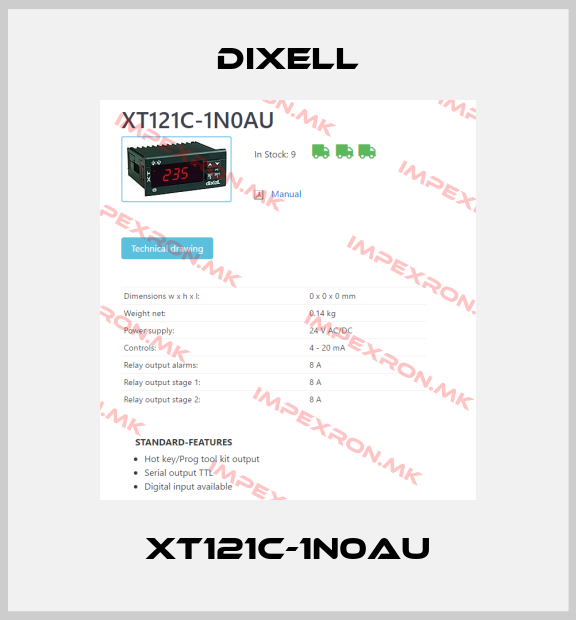 Dixell-XT121C-1N0AUprice