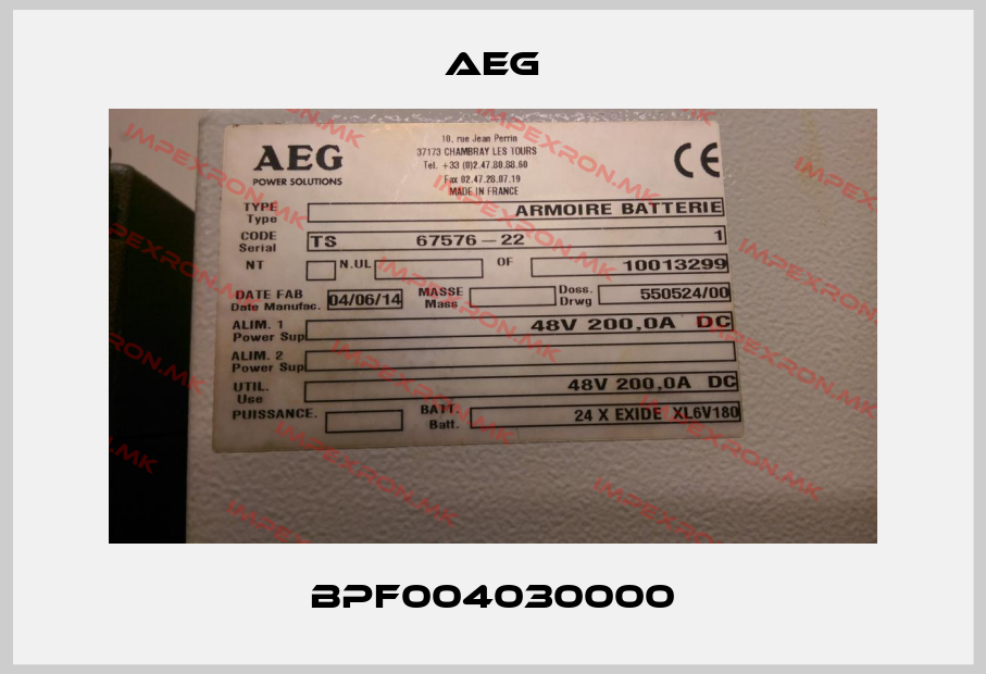 AEG-BPF004030000price